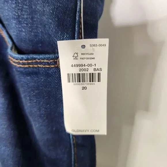 NEW Old Navy Mid Rise Kicker Boot Cut Jeans Dark Wash Womens Size 20 - Picture 6 of 8